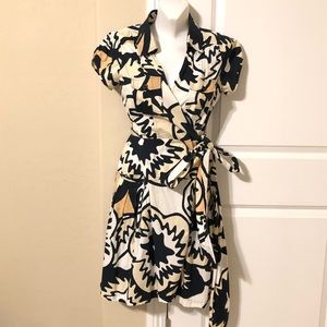 Diane von Fursrenberg print wrap dress